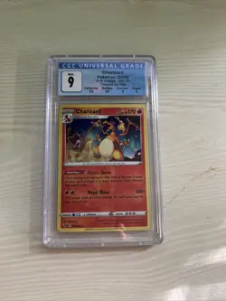 Pokemon Charizard 25/185 Cracked Ice Vivid Voltage CGC 9 - Image 1