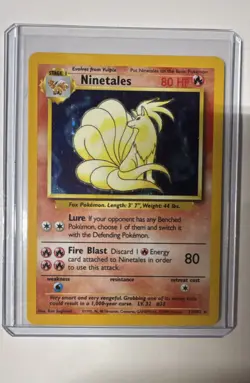 Pokemon TCG Ninetales Base Set 12/102 Holo 1999-2000 Wizards Base Set Copyright - Image 1