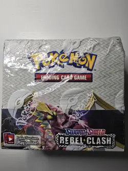 Pokemon 2020 Sword & Shield Rebel Clash Booster Box Factory Sealed! - Image 1