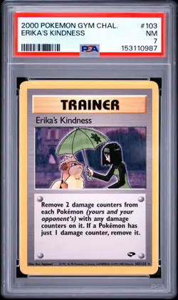 2000 POKEMON GYM CHALLENGE #103 ERIKA'S KINDNESS PSA 7 - Image 1