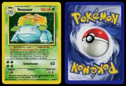 VENUSAUR 15/102 HOLO HOLO RARE BASE SET UNLIMITED POKEMON MP - Image 3