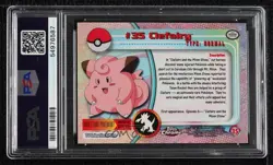Clefairy Topps Chrome Pokemon TV Animation Edition PSA 8 2000 - Image 2