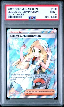 2025 POKEMON MEG EN-MEGA EVOLUTION ULTRA RARE #169 LILLIE'S DETERMINATION PSA 9 - Image 1