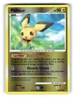 Pichu 45/100 Uncommon Stormfront Pokemon Reverse Holo Lightly Played - Image 1