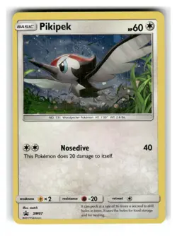 Pikipek - SM07 Cosmo Holo Promo Sun & Moon Promo Pokemon Lightly Played - Image 1
