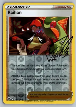 Raihan 140/159 HOLO REVERSE HOLO Rare Crown Zenith Pokemon Near Mint - Image 1
