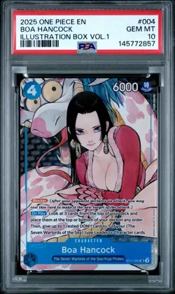 2025 ONE PIECE PROMOS ILLUSTRATION BOX VOL.1 #004 BOA HANCOCK PSA 10 - Image 1