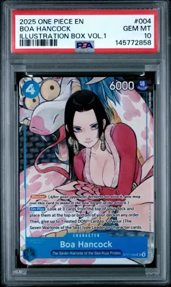 2025 ONE PIECE PROMOS ILLUSTRATION BOX VOL.1 #004 BOA HANCOCK PSA 10 - Image 1