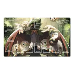 Pokemon Table Playmat Decidueye Rowlet TCG CCG Mouse Pad Trading Card Game Mat - Image 1