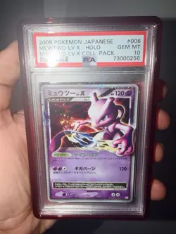 PSA 10 Pokemon Card Game Japanese Mewtwo Lv.X Holo 006/012 Collection Pack 2009 - Image 1