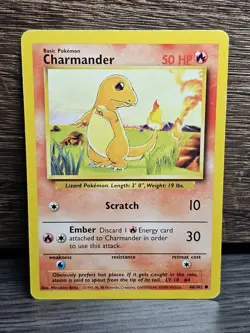 Charmander - 46/102 - Base Set - Pokemon Card Vintage 1999 MP - Image 1
