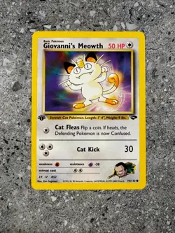 Pokemon TCG Cards 1st Edition Giovanni's Meowth 74/132 Gym Challenge - Image 1