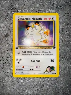 Pokemon TCG Cards 1st Edition Giovanni's Meowth 74/132 Gym Challenge - Image 3