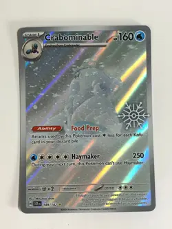 Pokemon TCG Stellar Crown Alt Art Holiday Calendar Crabominable 149/142 NM - Image 1