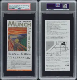 2018-19 Pokemon Edvard Munch Tokyo Museum Scream Ticket Stub Pikachu PSA 7 Japan - Image 3