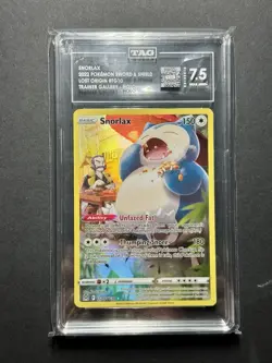 Pokemon Snorlax tg10/tg30 Sword Shield Lost Origin TAG 7.5 - Image 1