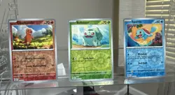Pokemon Sv: 151 Starter Set of 3 Charmander Squirtle Bulbasaur Reverse Holo - Image 1
