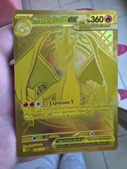 Mega Charizard Y EX 294/217 Gold Hyper Rare Ascended Heroes Pokemon TCG - Fresh! - Image 5