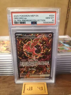 2026 Pokemon MEP En Oricorio ex #24 Ultra Premium Collection PSA 10 - Image 1