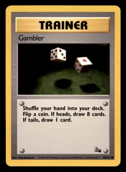 Gambler 60/62 Common Fossil Pokemon Unlimited Lightly Played - Image 1