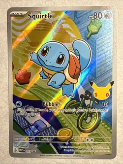 Pokemon Squirtle 039 First Partner Illustration Full Art Holo Promo PACK FRESH - Image 1