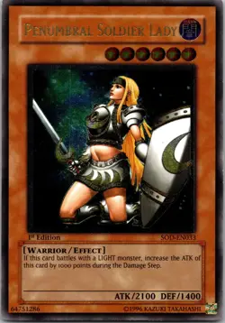 Yugioh Penumbral Soldier Lady SOD-EN033 1st Edition Ultimate Rare NM - Image 1