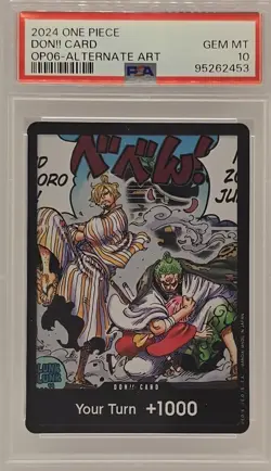 Zoro Sanji PSA 10 DON!! Card OP06 Alternate Art One Piece - Image 1