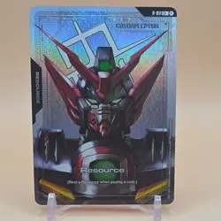 Gundam Card Game Gundam Epyon R-011 Resource Holo Bandai Card C+ Stock English - Image 1