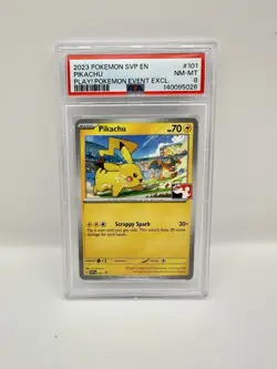 Pikachu SVP101 SVP League and Championship Cards Promo Eng PSA 8 - Image 1