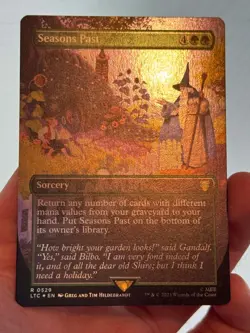 1X SILVER FOIL Seasons Past BORDERLESS MINT MTG Magic LOTR Hildebrant Art EDH - Image 1