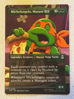 MICHELANGELO, MUTANT BFF (BORDERLESS) 198 TMNT MAGIC: THE GATHERING - Image 1