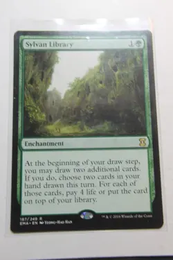 MTG Sylvan Library x1- -Eternal Masters-Lightly Played - Image 1