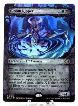 MTG Gloom Ripper Lorwyn Eclipsed 0312 (Borderless FOIL) NM Magic - Image 1