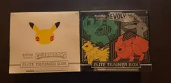 Pokemon Celebrations and Evolving Skies ETB Elite Trainer Box Bunddle - Image 1