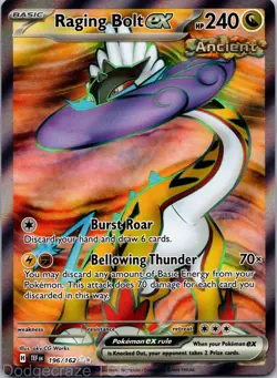 Raging Bolt ex 196/162 Ultra Rare Temporal Forces Pokemon NM - Image 1