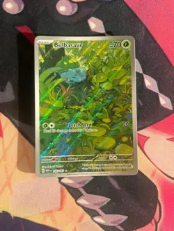 Bulbasaur 166/165 Illustration Rare 151 Pokemon NM Card - Image 1