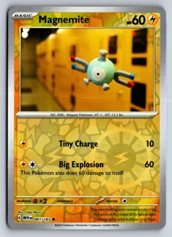 MAGNEMITE 081/165 COMMON 151 POKEMON REVERSE HOLO NM - Image 1