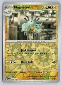 MAGNETON 082/165 UNCOMMON 151 POKEMON REVERSE HOLO NM - Image 1