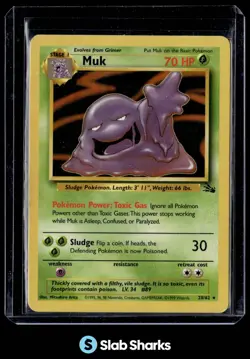 1999 POKEMON FOSSIL 28/62 MUK - Image 1