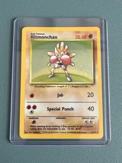 Hitmonchan 7/102 Holo Rare Pokemon Card 1999 WOTC Near Mint - Image 1
