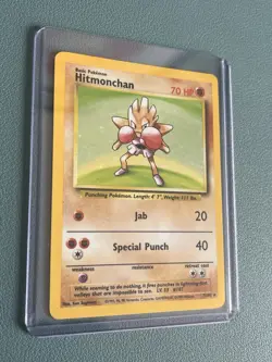 Hitmonchan 7/102 Holo Rare Pokemon Card 1999 WOTC Near Mint - Image 2