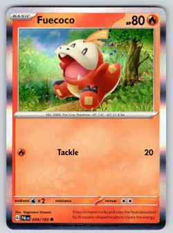 Fuecoco 034/193 Holo Common Miscellaneous Cards & Products Pokemon Near Mint - Image 1