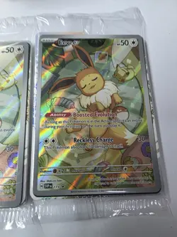 x3 Pokemon TCG Eevee Prismatic Evolution Promo Card 173 Sealed x3 - Image 3
