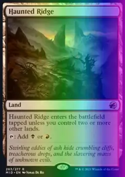 1x NM Foil Haunted Ridge - Innistrad: Midnight Hunt [MTG] pack fresh - Image 1