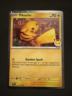 2026 Pikachu 051 🌀 SWIRL🌀 Stamped Pokemon Day 30th Anniversary Promo Card - Image 1