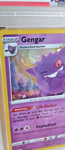 2020 Pokemon GENGAR - HOLO #052 Black Star Promo w/ Huge Swirl #SWSH052 🌀 PSA 9 - Image 3