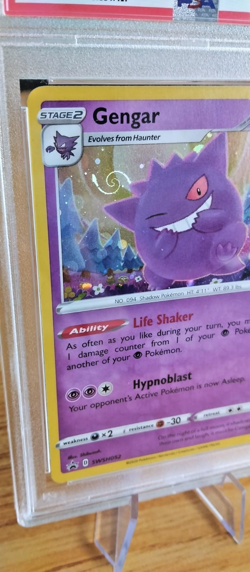 2020 Pokemon GENGAR - HOLO #052 Black Star Promo w/ Huge Swirl #SWSH052 🌀 PSA 9 - Image 4