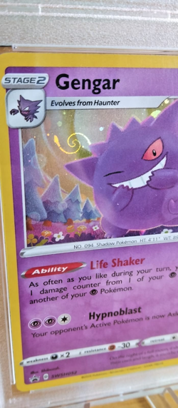 2020 Pokemon GENGAR - HOLO #052 Black Star Promo w/ Huge Swirl #SWSH052 🌀 PSA 9 - Image 5
