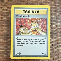 Pokemon Misty's Wrath 1st Edition Gym Heroes 114/132 Uncommon WOTC English - Image 1