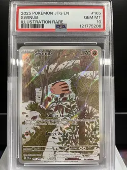 Pokemon TCG Swinub 165/159 Illustration Rare Journey Together PSA 10 - Image 1